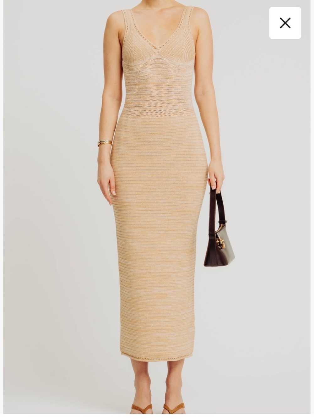 Torn by Ronny Kobo Madi Midi/Maxi knit dress Sz L EUC